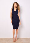 Bodycon Bandage Midi Dress, Navy, large