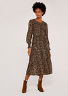 Leopard Print Midi Dress, Stone, large