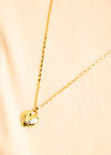 24K Gold Plated Hammered Heart Necklace
, Gold, large