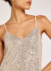 Sequin Cami Mini Dress, Stone, large