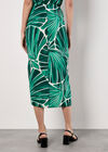 Abstract Shell Wrap Midi Skirt, Green, large