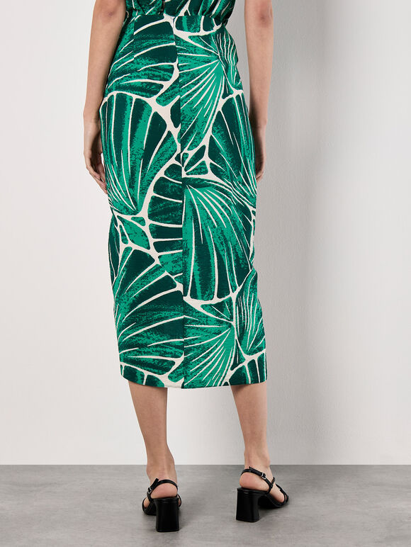 Shell Print Top & Midi Skirt Co-ord set, , large