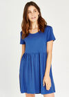 Modal Babydoll Short Sleeve Dress, Blue, large