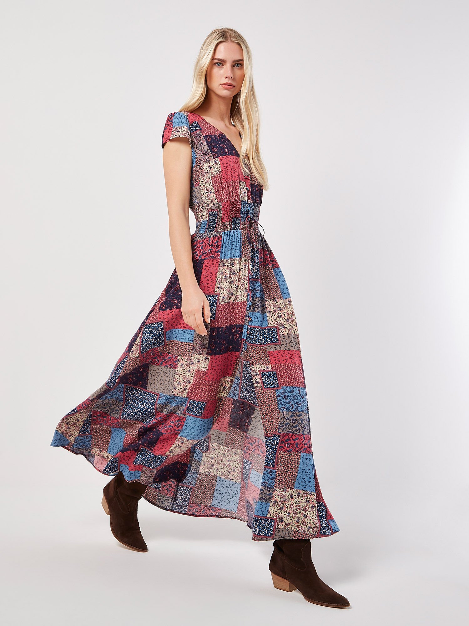 Smocked waist maxi dress outlet