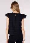 Broderie Anglaise Top, Black, large