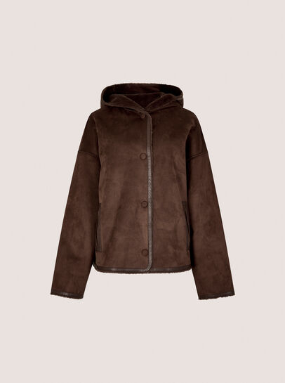 Reversible Faux Fur Suede Jacket