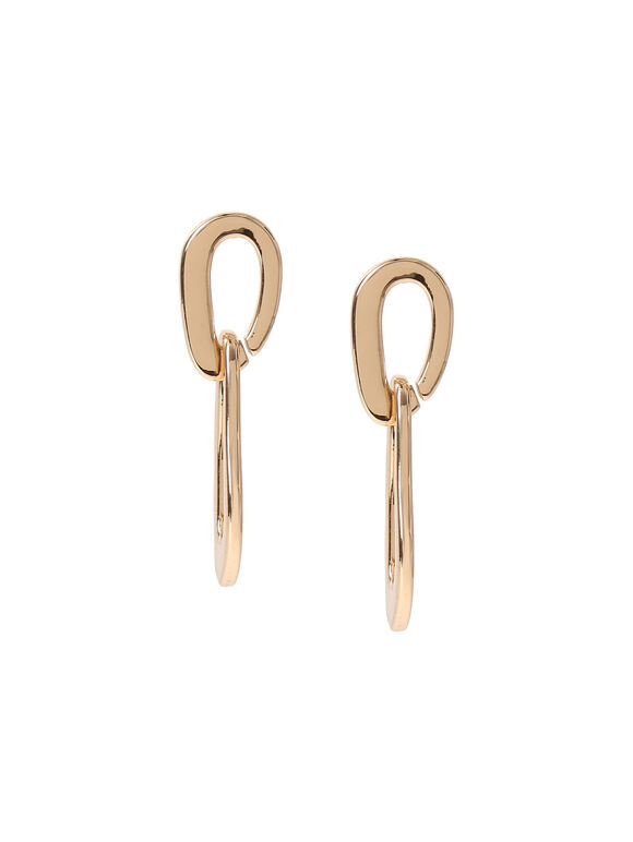 Organic Drop Link Earrings, Assorted, large
