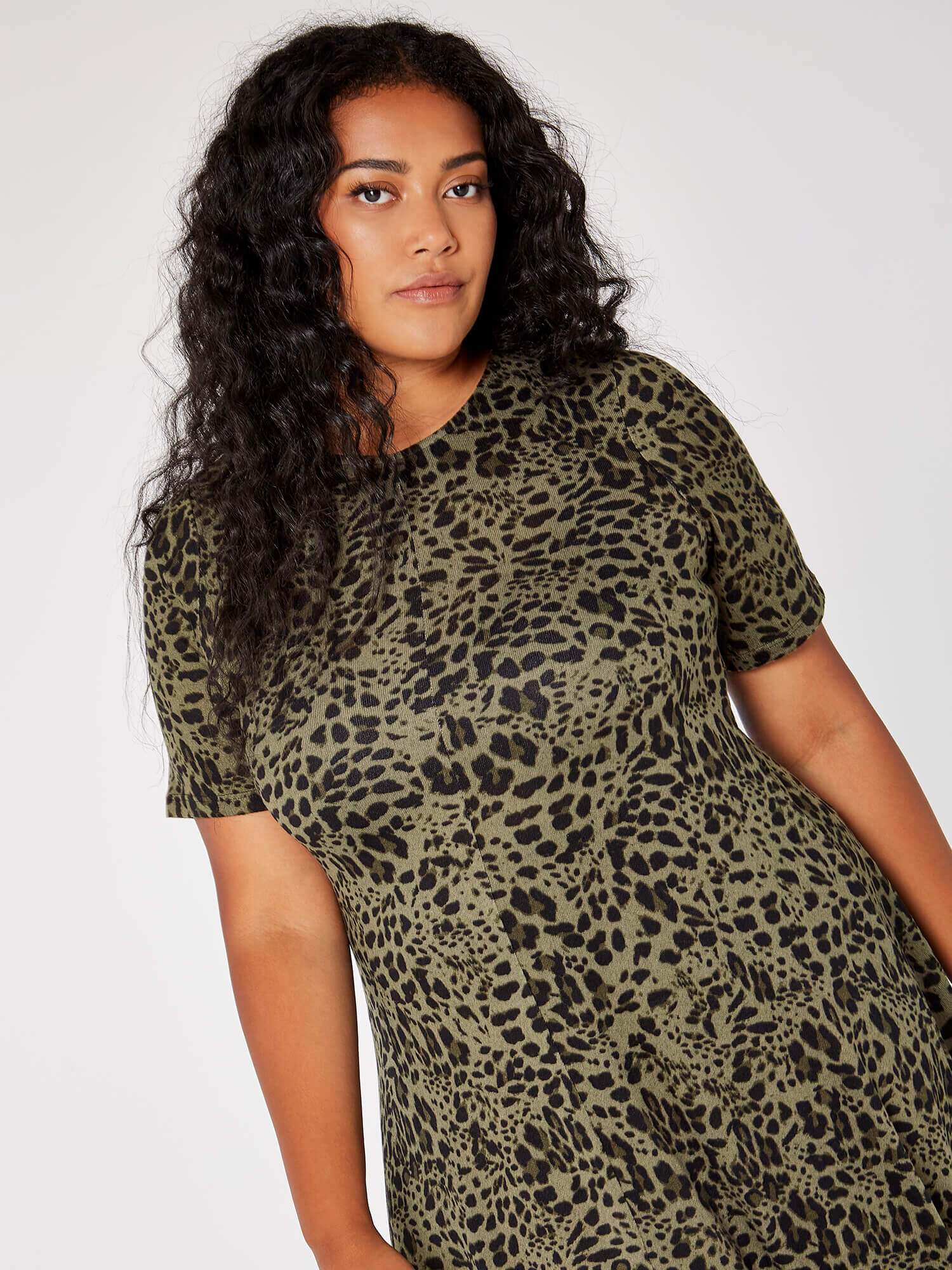 Plus size animal print dress hot sale