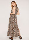 Multi Animal Maxi Dress, Brown, large