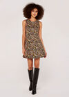 Retro DitsyTrapeze Dress, Black, large