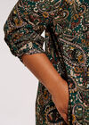 Curve Paisley Mini Dress, Green, large