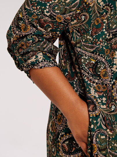 Curve Paisley Mini Dress