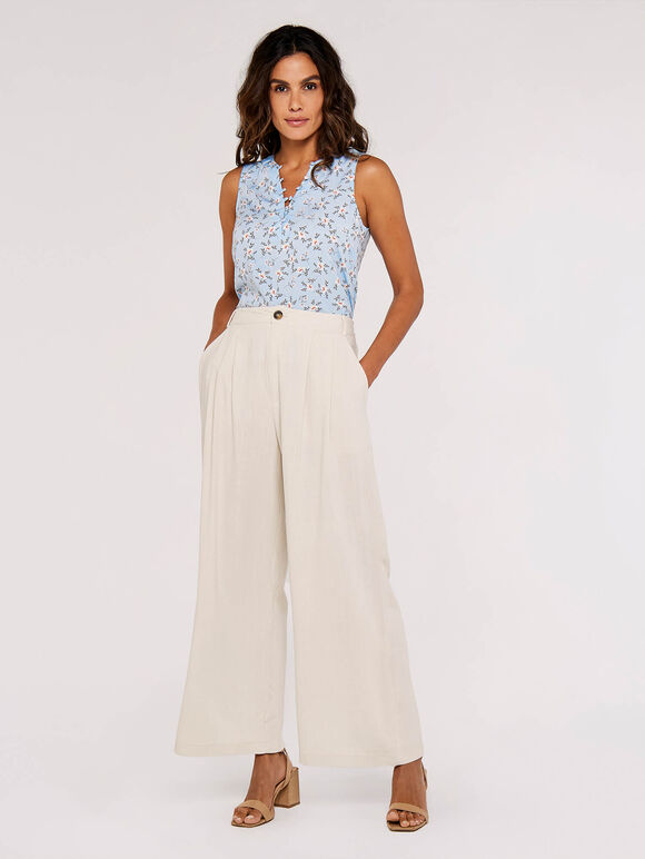 Orchid Open Neck Top, Blue, large