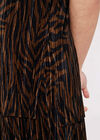 Zebra Plisse Top, Brown, large