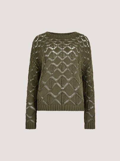 Diamond Pointelle Boxy Jumper