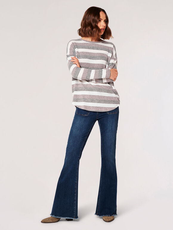 Soft Touch Stripe Top, Pink, large