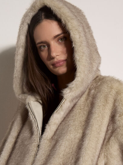 Soft Faux Fur Hooded Jacket