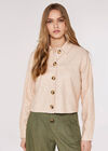 Linen Crop Jacket, Stone, large
