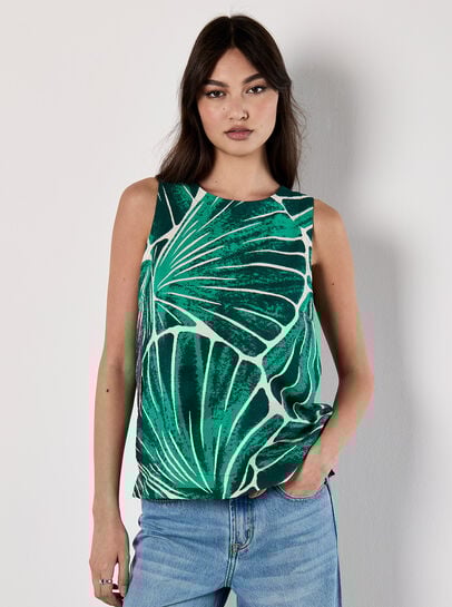 Shell Print Vest Top