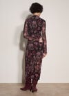 Floral Mesh Midi Dress, Black, large