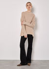 Pearl Gemstone Embellished Jumper, Brown, large