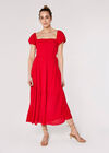 Self Check Midi Dress, Red, large