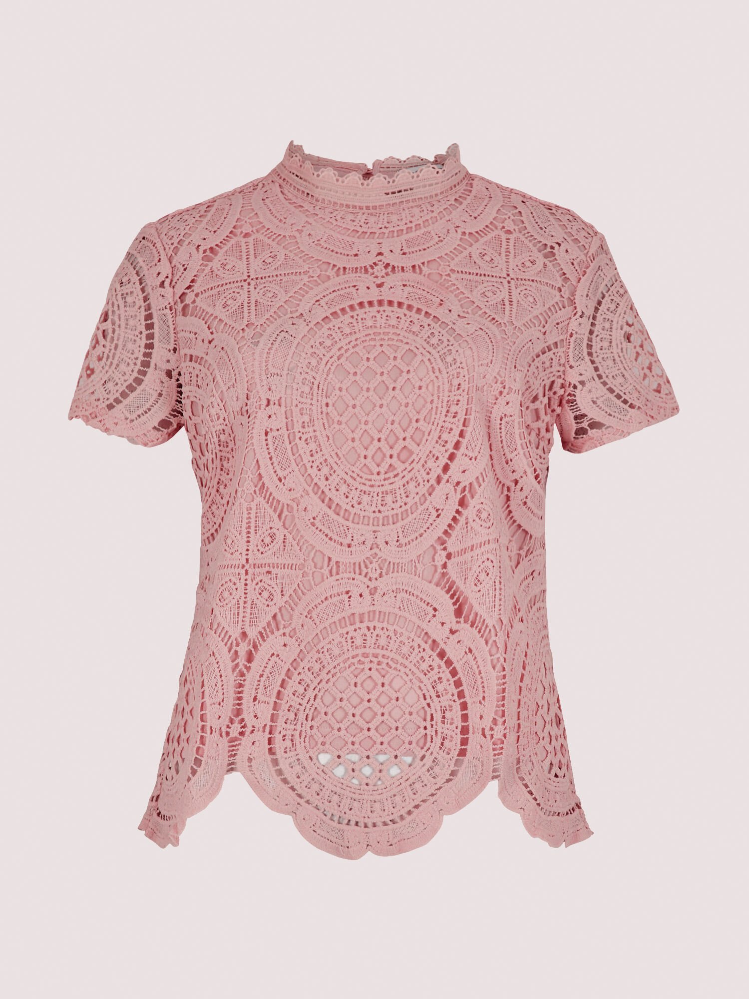 High Neck Lace Top