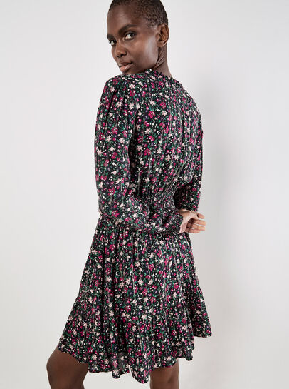 Ditsy Floral Shimmer Mini Dress