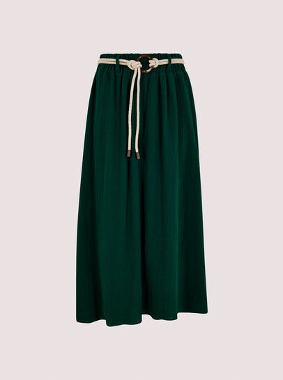 Cotton Midi Skirt