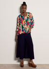 Colour Block Woven Blouse, Orange, large