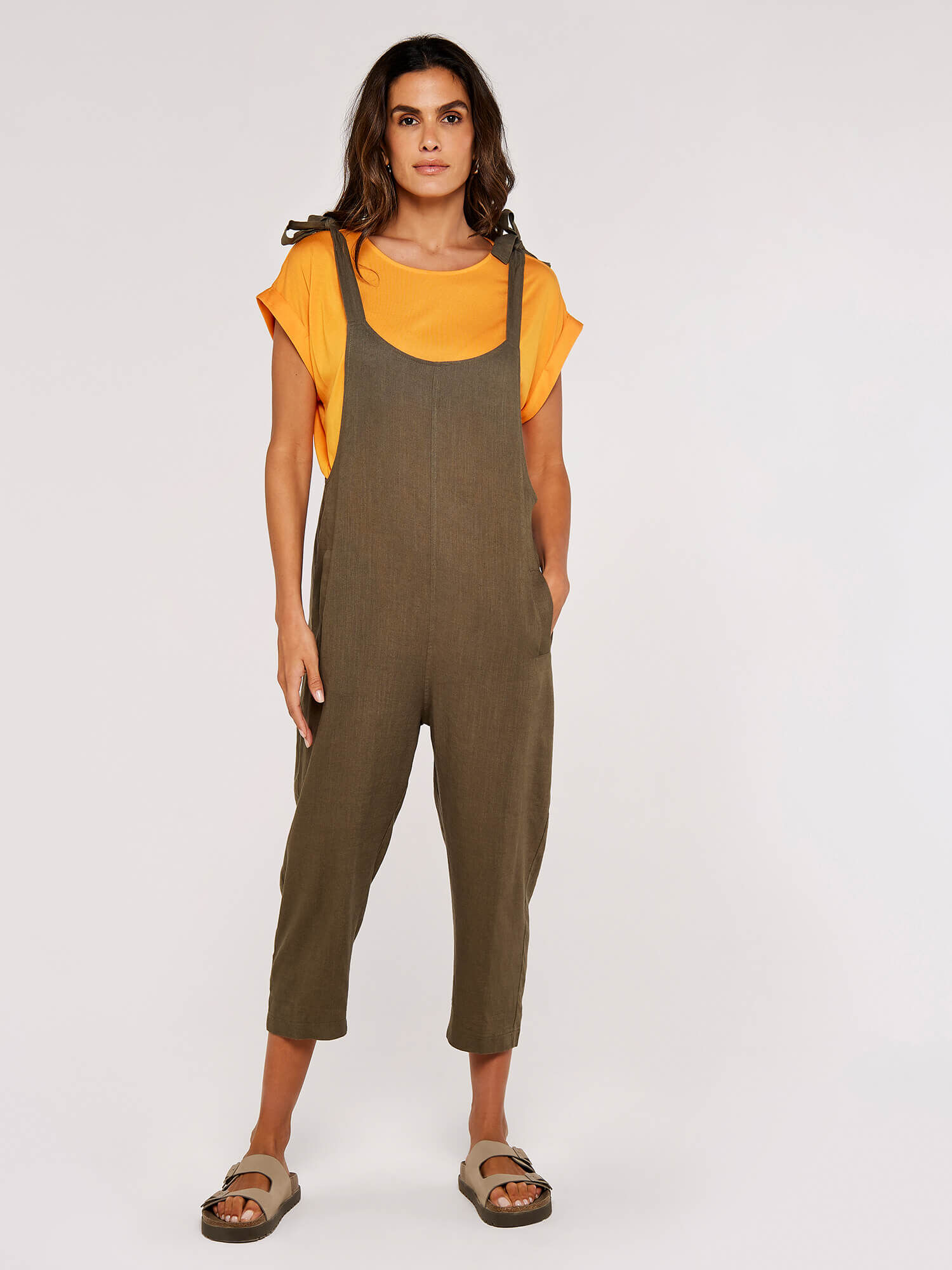 Tie sales shoulder jumpsuit