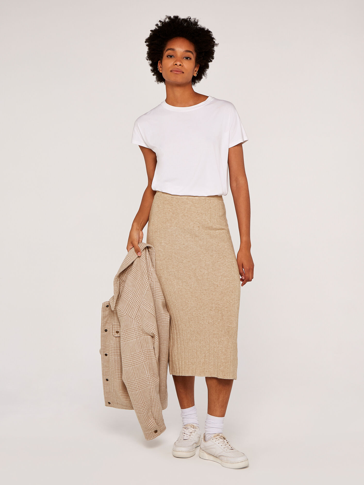 Linen on sale knit skirt