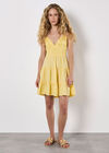 Bow Back Crochet Cami Mini Dress, Yellow, large