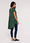 Ikat Dot Oversized Top, Green, large