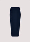 Ribbed Knit Midaxi Skirt, Navy, large