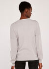 Sequin Lips Batwing Jumper, Grey, large