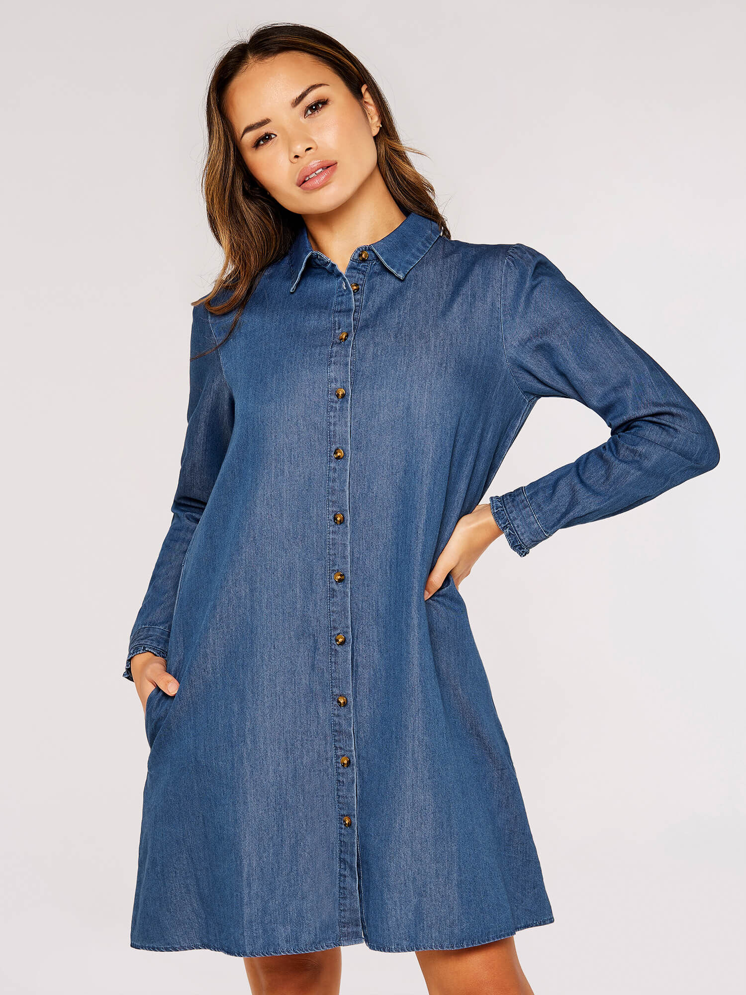 Apricot denim outlet dress