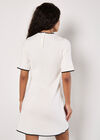 Monochrome Knitted Mini Dress, White, large