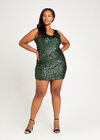 Curve Sequin Bodycon Dress, Green, large
