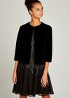 Black Sequin Lines Skater Dress, Black, large