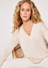 Soft Vneck Top, Stone, large