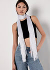 Lightweight Metallic Summer Pashmina, Silver, large
