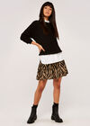 Zebra Knitted Rara Skirt, Stone, large