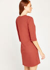 Lattice Front Tunic Dress, Burgundy, large