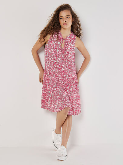 Ditsy Floral Tiered Mini Dress