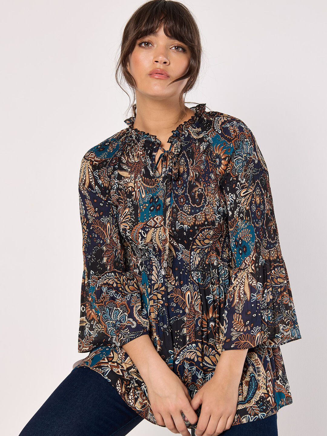 Image of Paisley Plisse Top