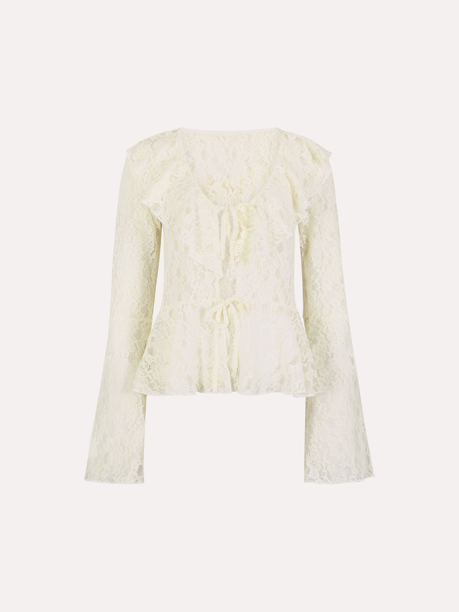 Lace Ruffle Cardigan | Apricot Clothing