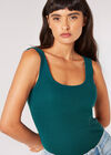 Knitted Tank Top, Green, large