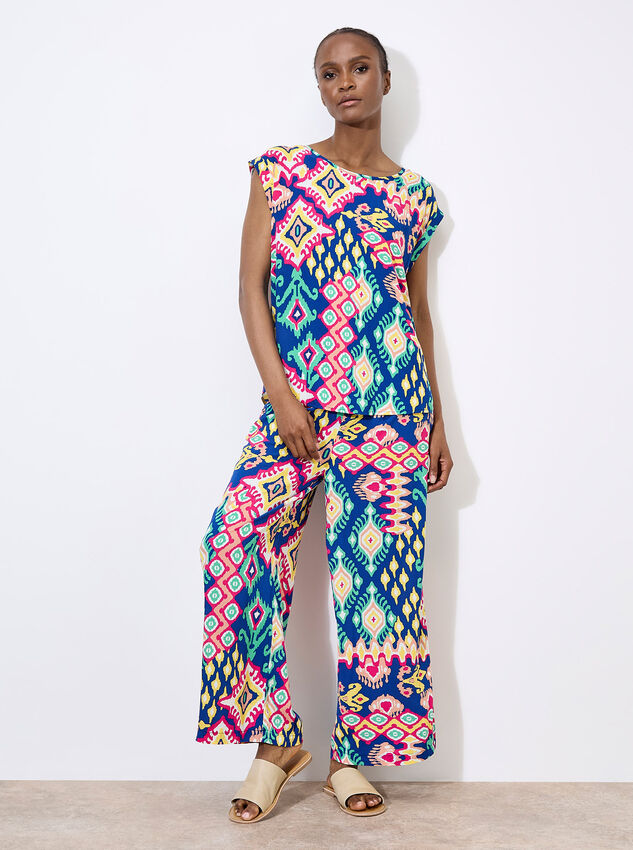 Colour Pop Ikat T-Shirt, Blue, large