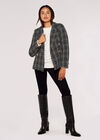Monochrome Tweed Blazer, Black, large